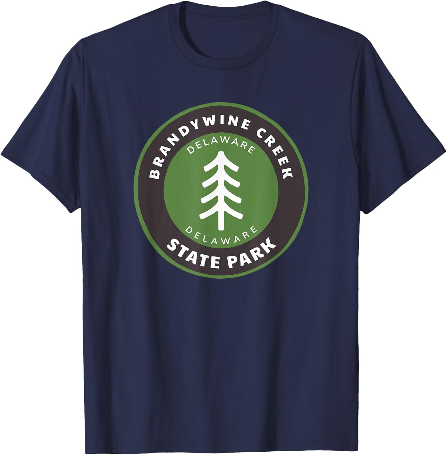 Brandywine Creek State Park Delaware DE Tree Badge vacation T-Shirt - T-Shirt | Navy