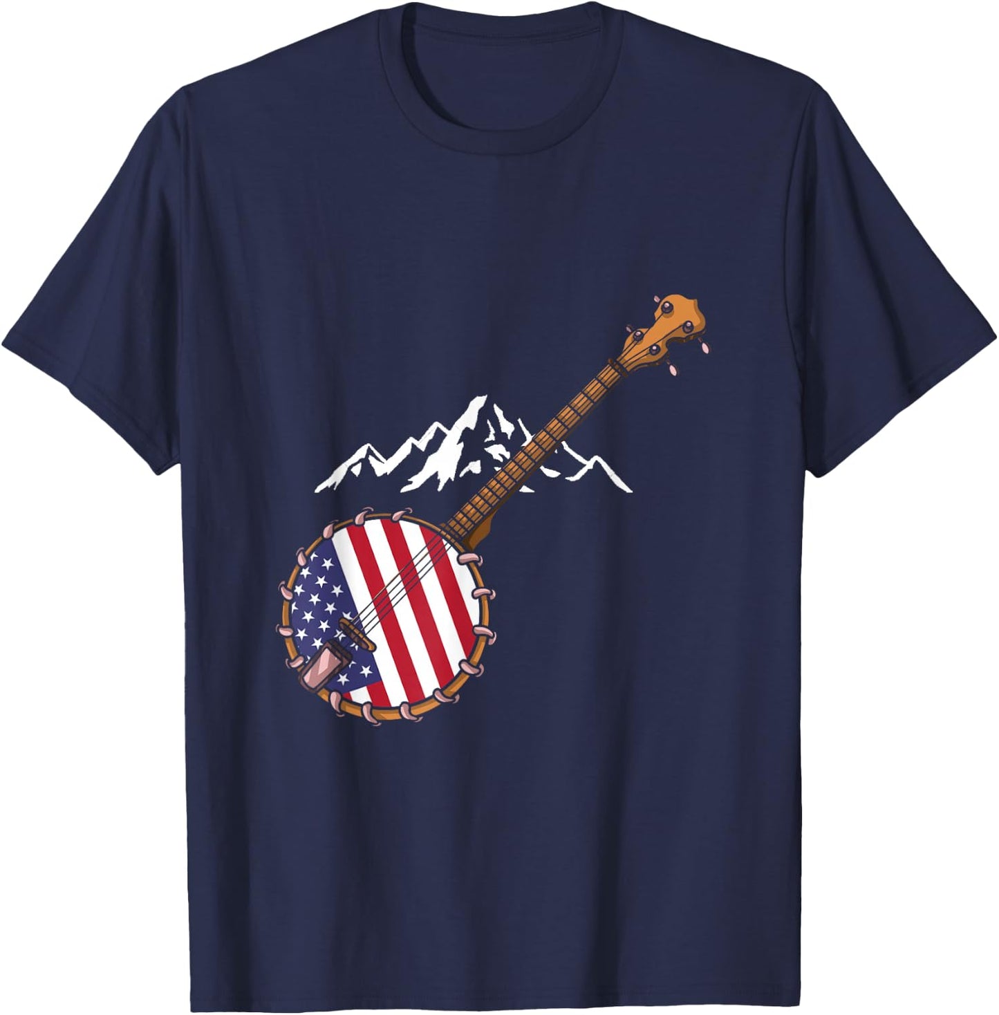 Banjo Bluebird Tennesse Mandolin T-Shirt - T-Shirt | Navy