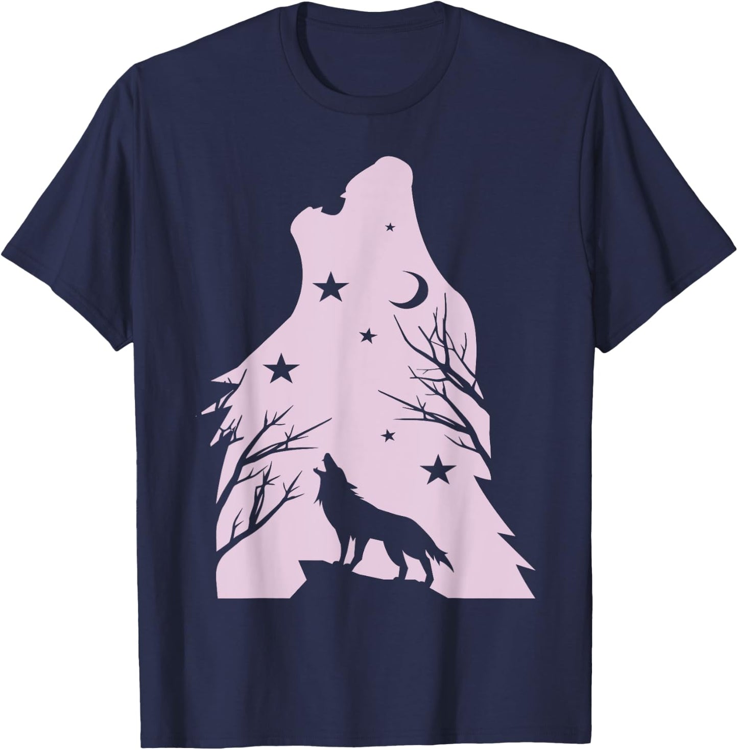 Wolf Costume Graphic For Wolves Lover Young Girls & Women T-Shirt - T-Shirt | Navy