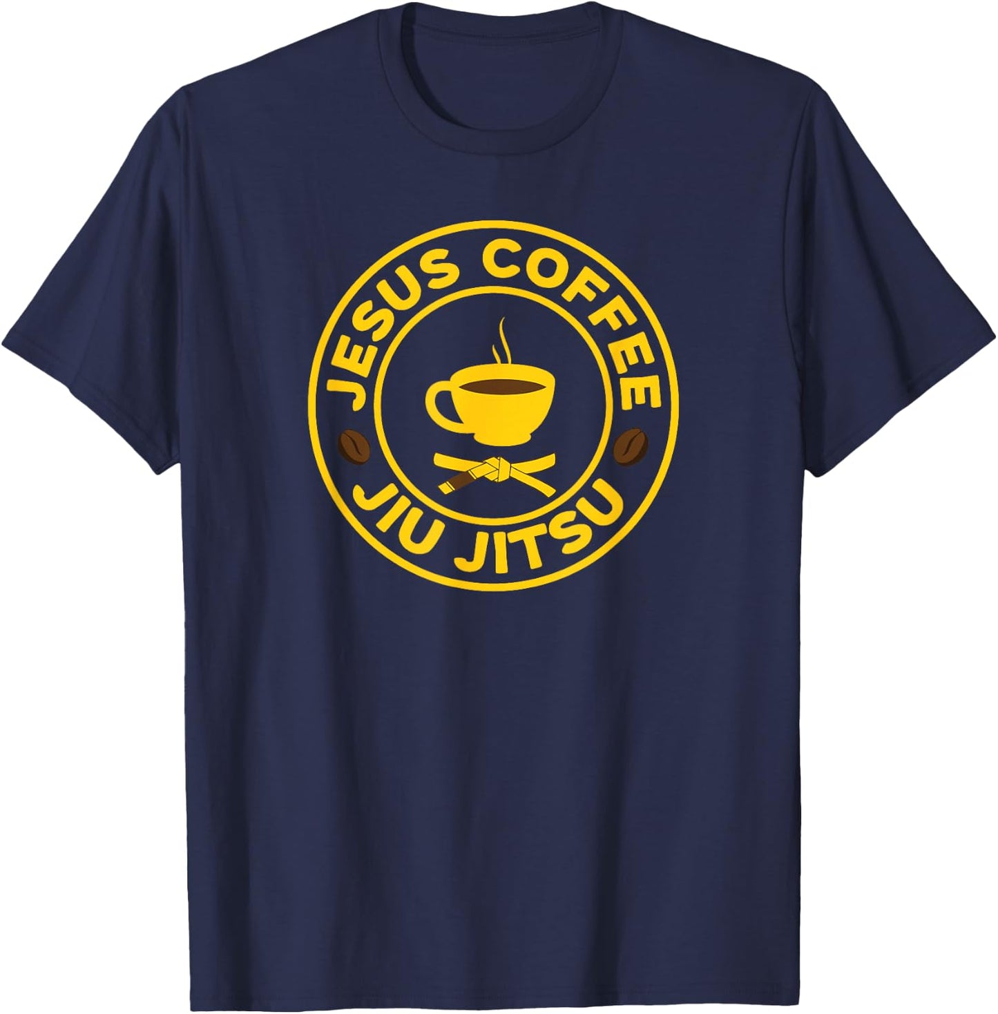 Jesus Coffee and Jiu Jitsu T-Shirt - T-Shirt | Navy
