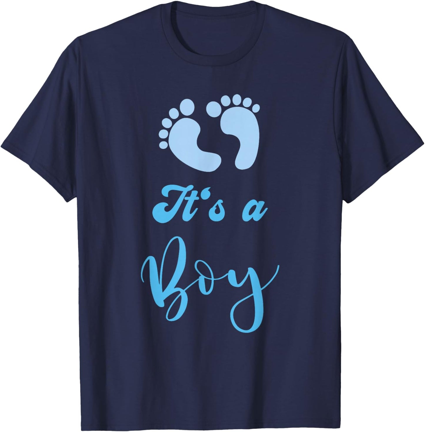 Its a Boy with Feet Baby Shower Party T-Shirt - T-Shirt | Navy