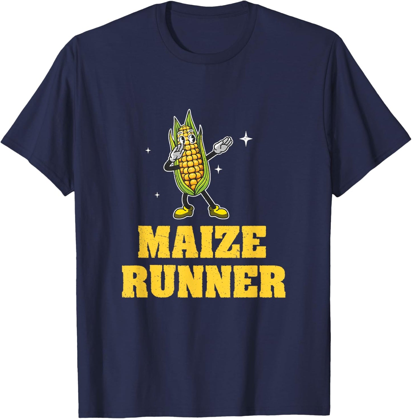Corn Maze Maize Runner Funny Harvest Season T-Shirt - T-Shirt | Navy