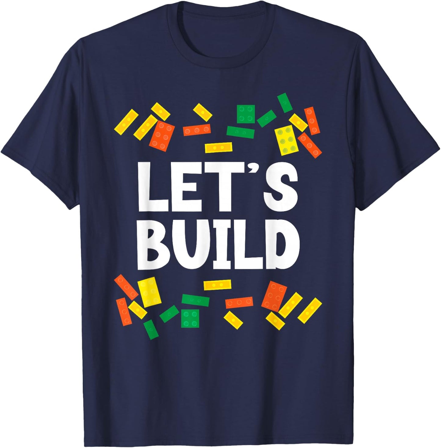 Master Builder Bricks Blocks Play Toys T-Shirt - T-Shirt | Navy