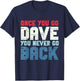 First Name Dave Personalized T-Shirt - T-Shirt | Navy