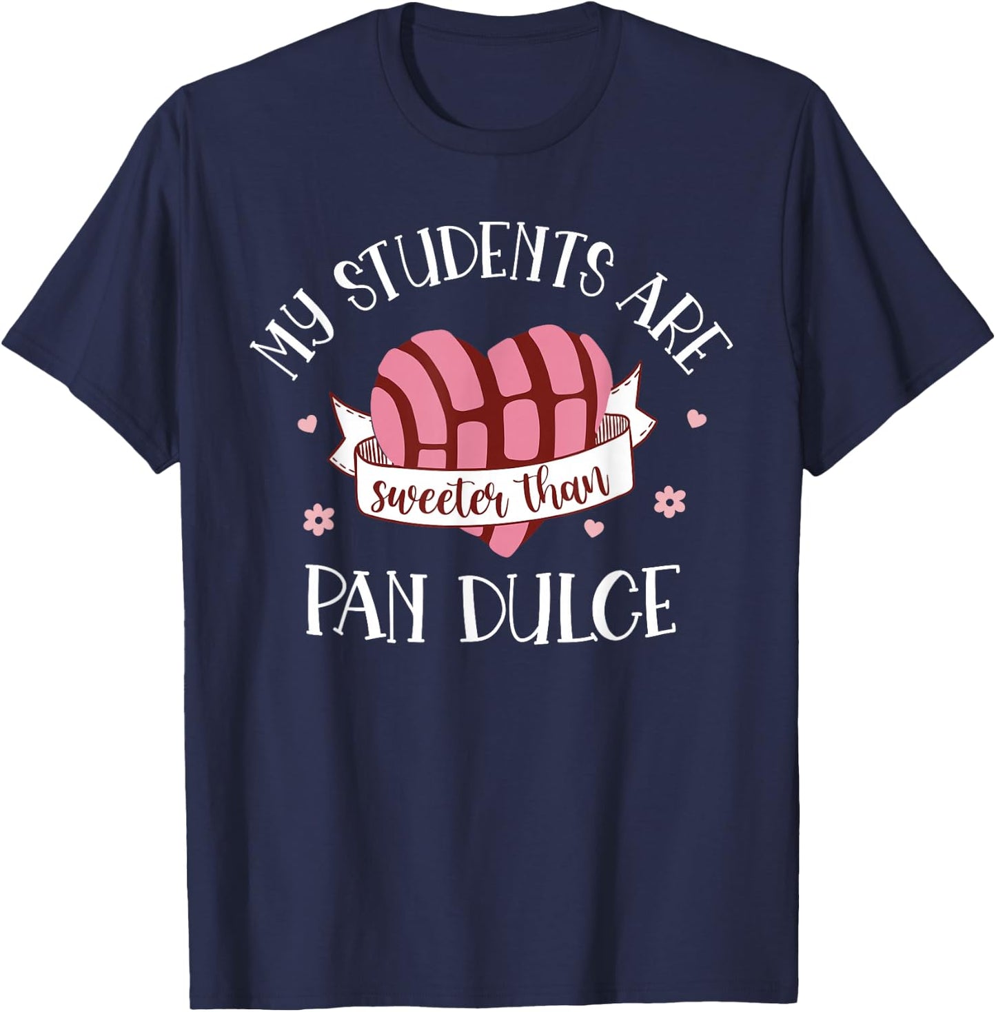 Cute Funny Spanish Teacher Dual Language Bilingual Teacher T-Shirt - T-Shirt | Navy