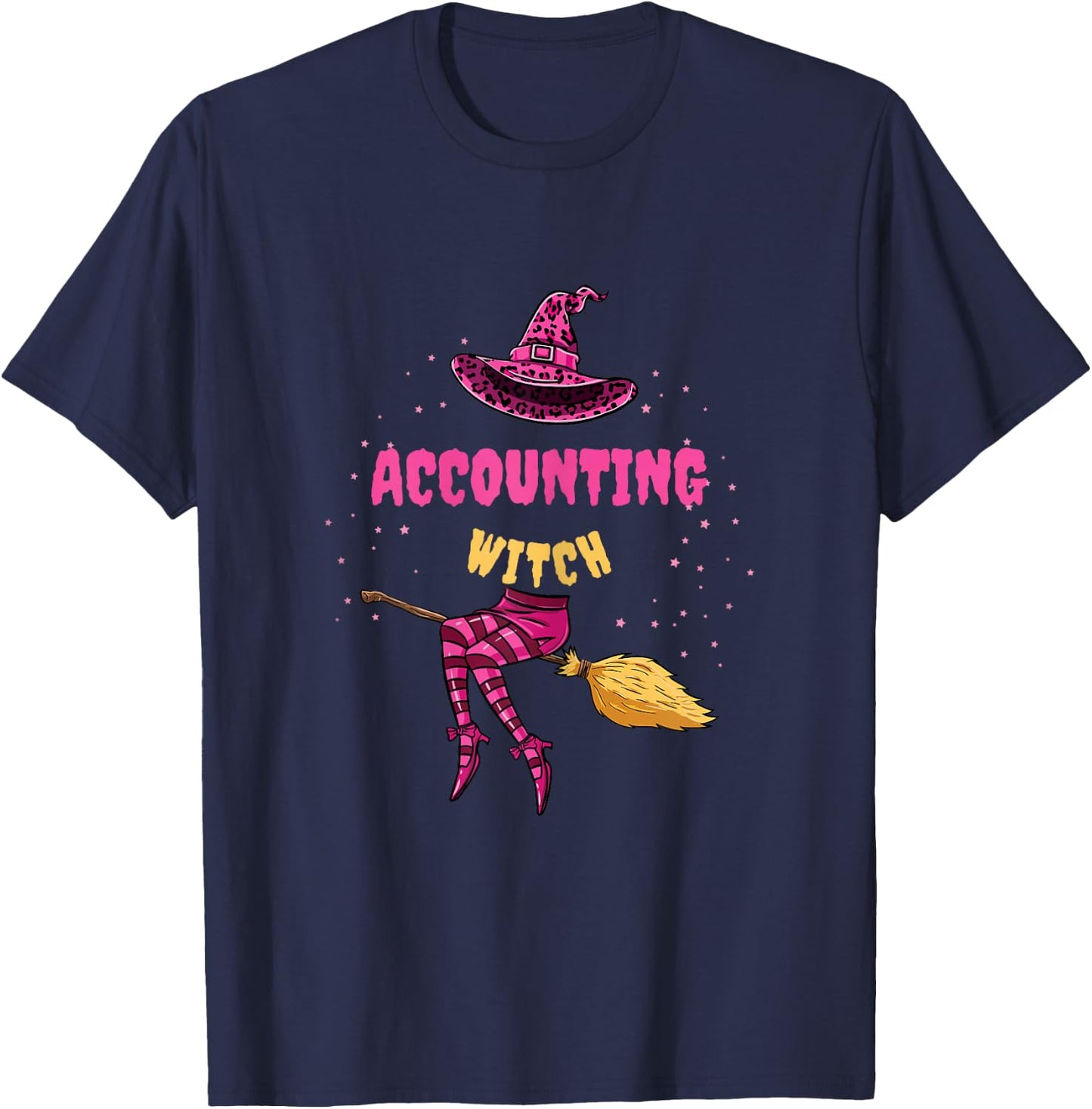 Accounting Witch Halloween Accounting T-Shirt - T-Shirt | Navy