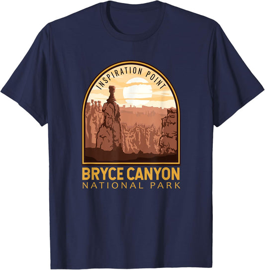 Bryce Canyon National Park Vintage Emblem T-Shirt - T-Shirt | Navy