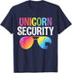 Unicorn Security Birthday Family Halloween Costume Mom Dad T-Shirt - T-Shirt | Navy