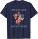 Jesus Is My Savior Trump Is My President 2024 T-Shirt - T-Shirt | Navy
