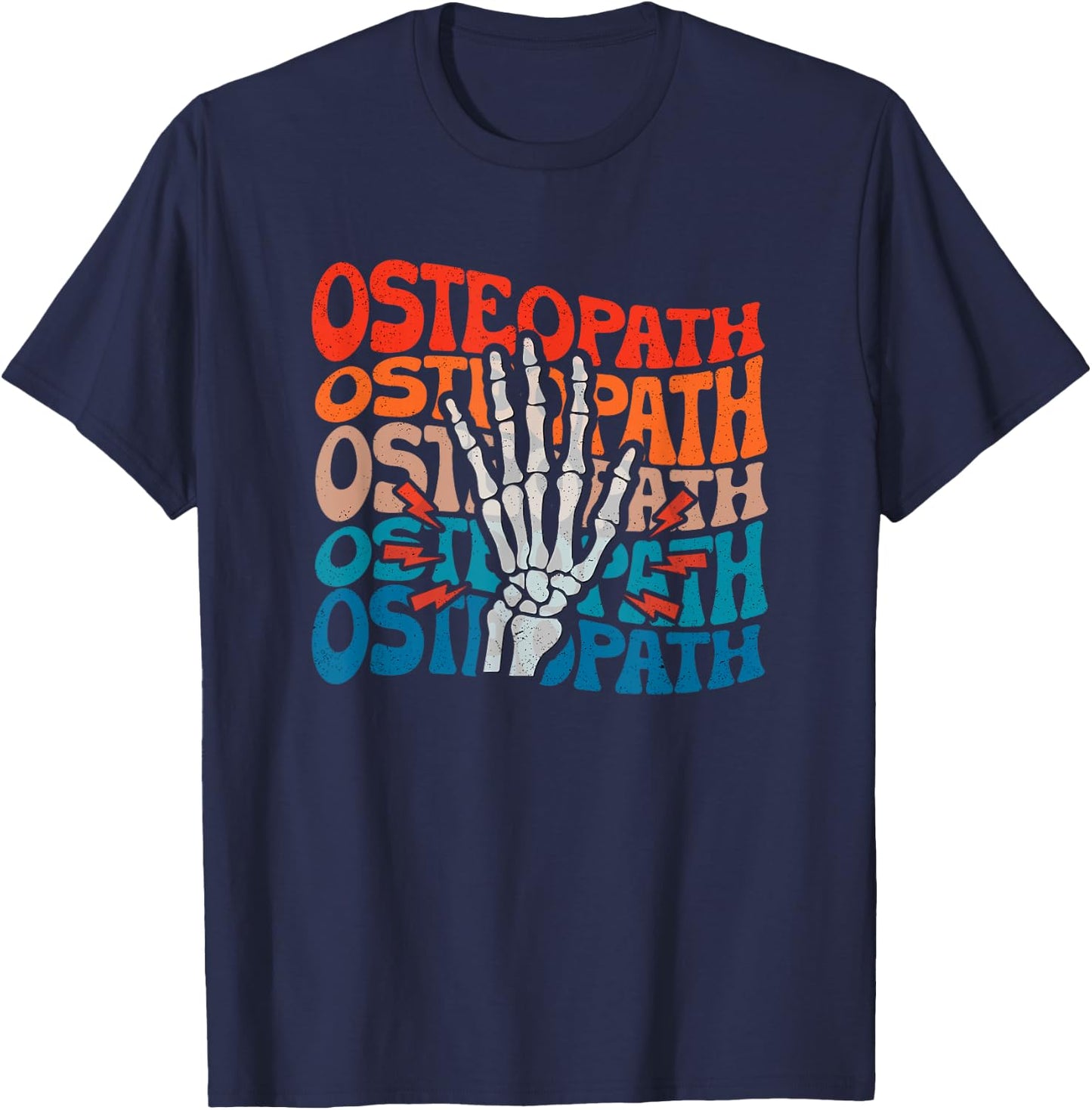Osteopath Repeat Osteopathy Osteopathic Medicine Do Doctor T-Shirt - T-Shirt | Navy