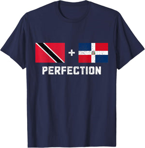 Trinidad & Tobago Dominican Republic Trinidadian Flag T-Shirt - T-Shirt | Navy