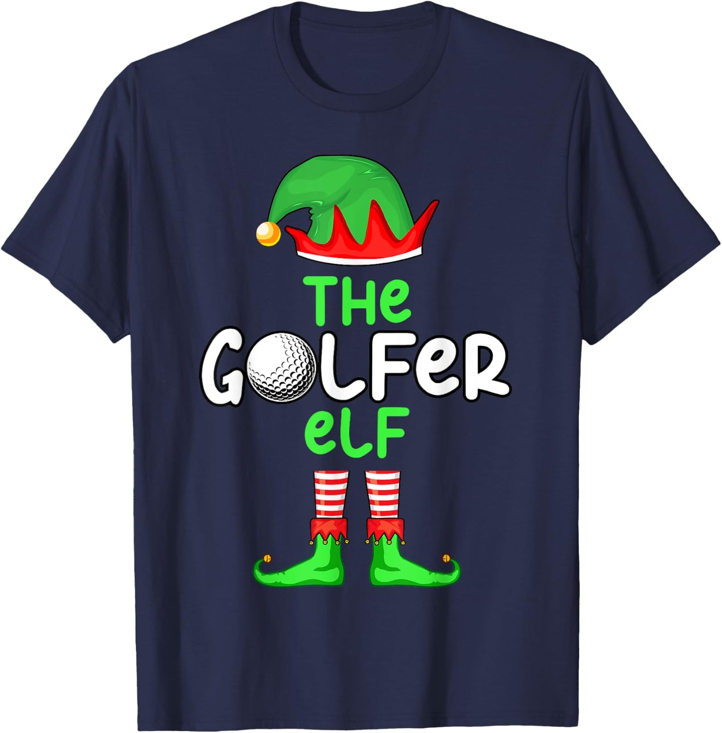 I'm The Golf Elf Golfer Christmas Family Matching Pajama T-Shirt - T-Shirt | Navy