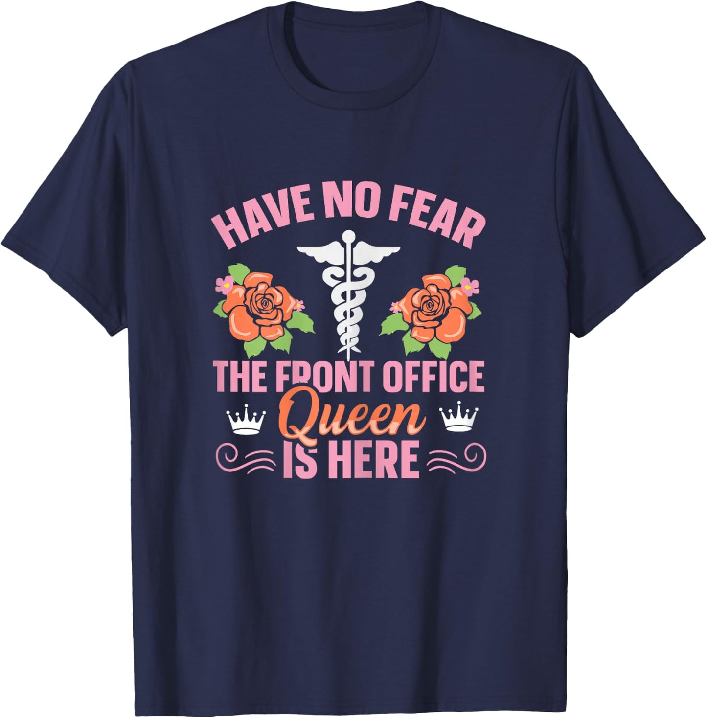 Clinical secretary Design for a Medical Receptionist T-Shirt - T-Shirt | Navy