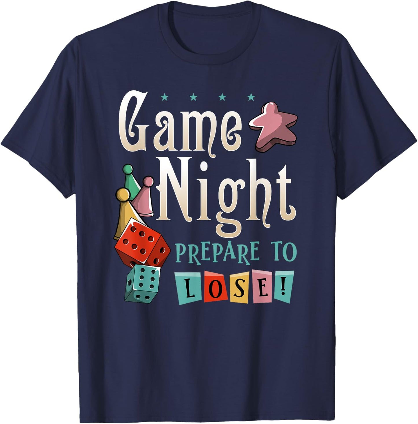 Funny Game Night Matching Outfit - Family Game Night T-Shirt - T-Shirt | Navy