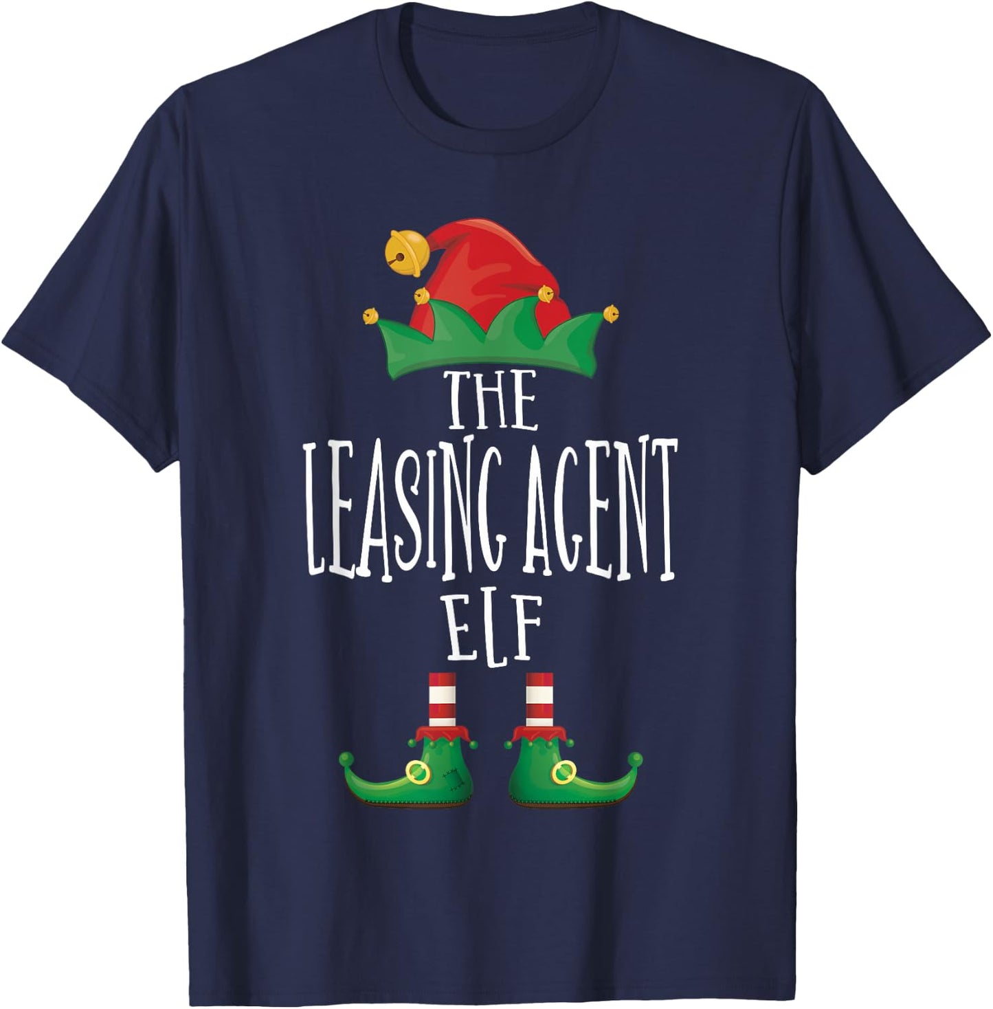 Leasing Agent Elf Shirt Family Matching Group Christmas T-Shirt - T-Shirt | Navy