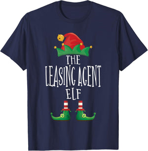 Leasing Agent Elf Shirt Family Matching Group Christmas T-Shirt - T-Shirt | Navy