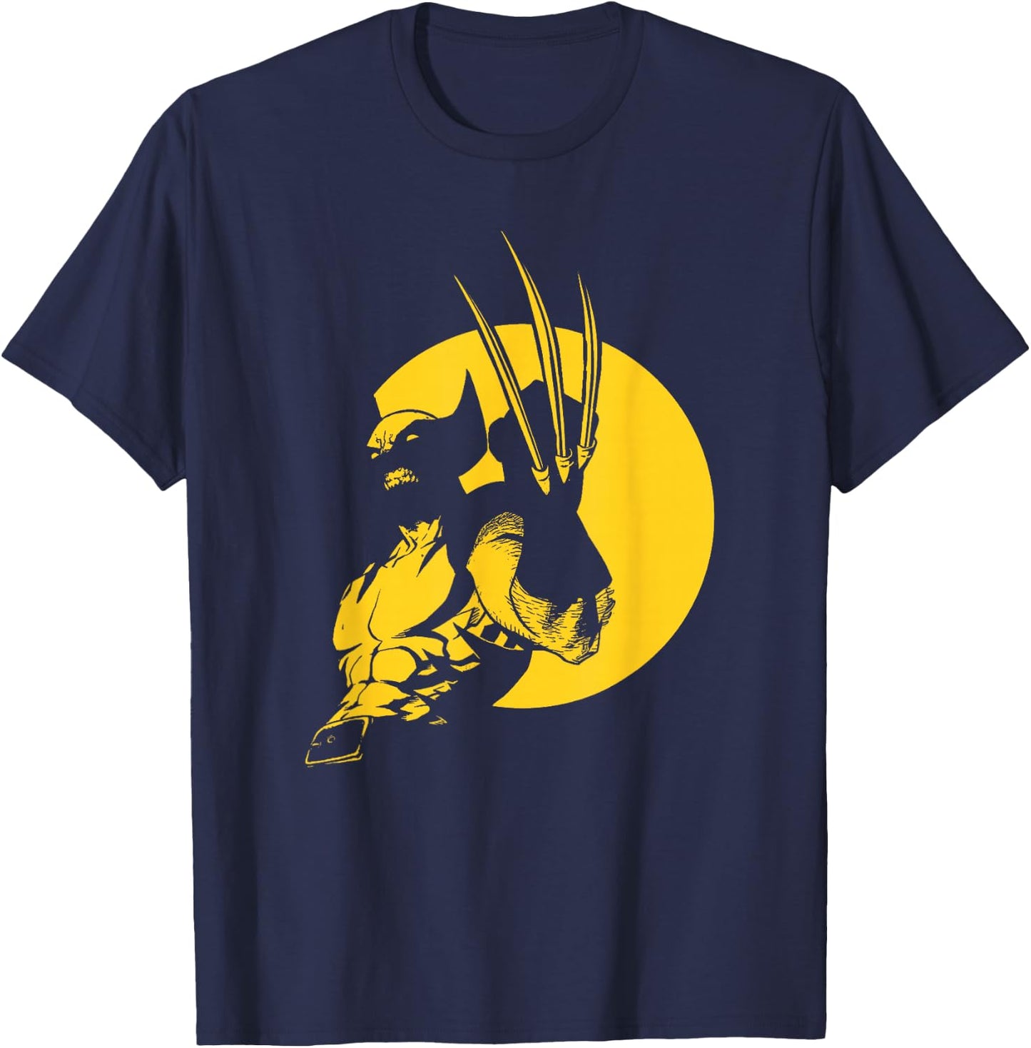 Marvel Wolverine Classic Logan X-Men Silhouette Poster T-Shirt - T-Shirt | Navy
