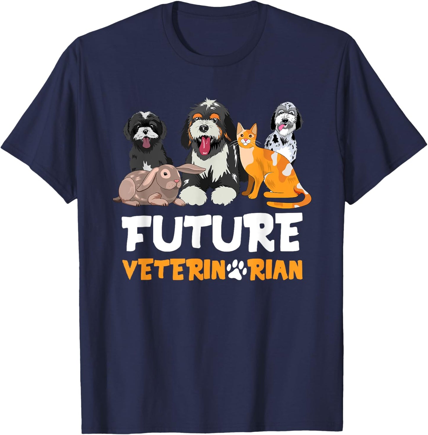 Future Veterinarian - Cute Aspiring Veterinarian Student T-Shirt - T-Shirt | Navy