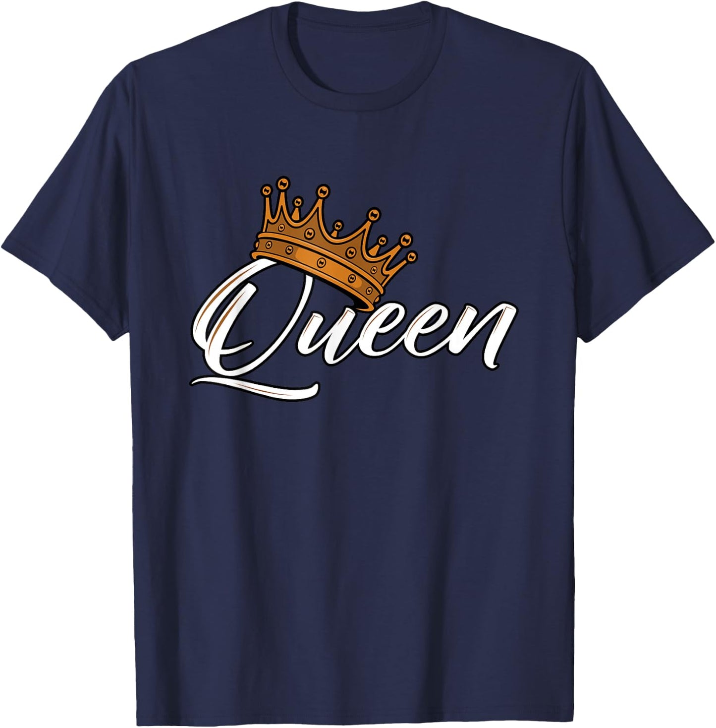 Awesome Queen Crown Crown me Font Queen T-Shirt - T-Shirt | Navy