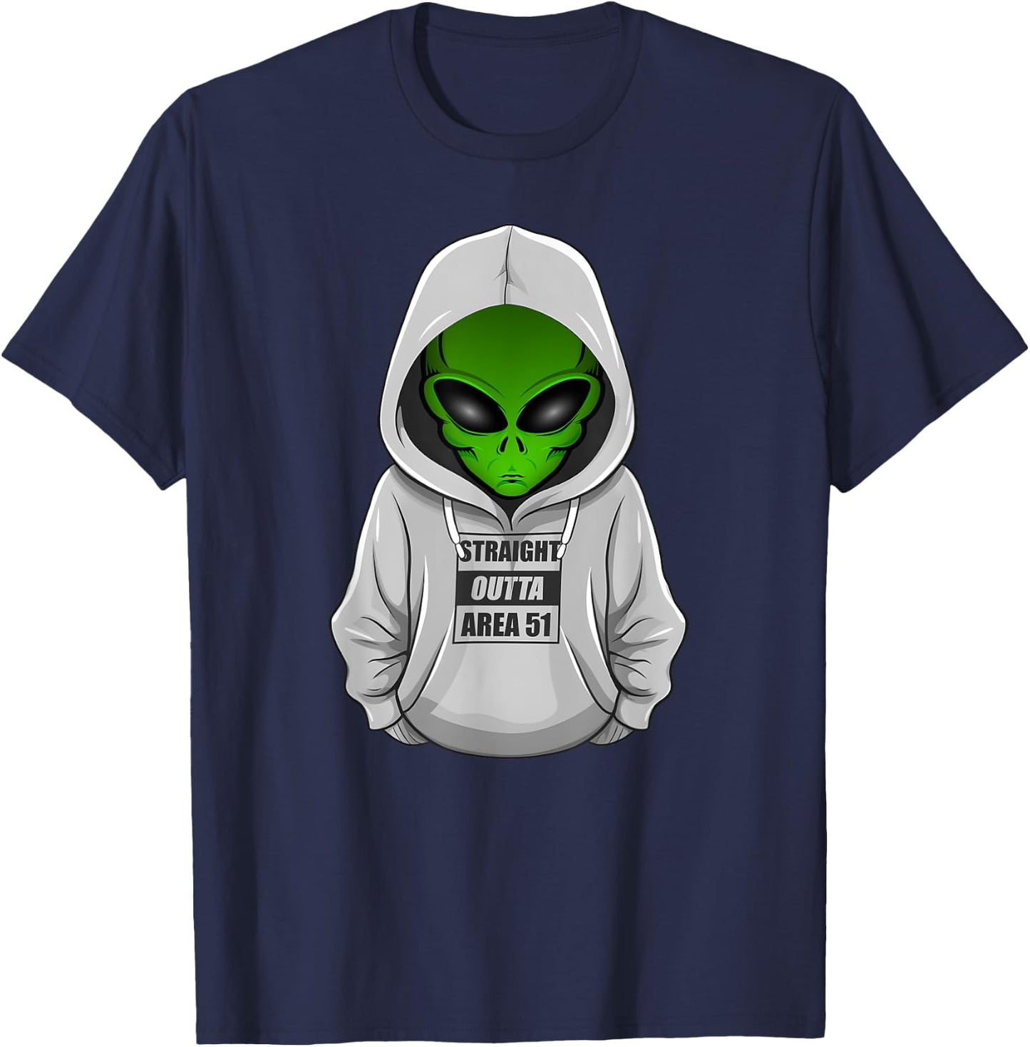 Cool Alien Halloween Costume Straight Outta Area 51 T-Shirt - T-Shirt | Navy
