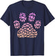 Paw Print Huskies Design for Husky Dog Lover | Girls Husky T-Shirt - T-Shirt | Navy
