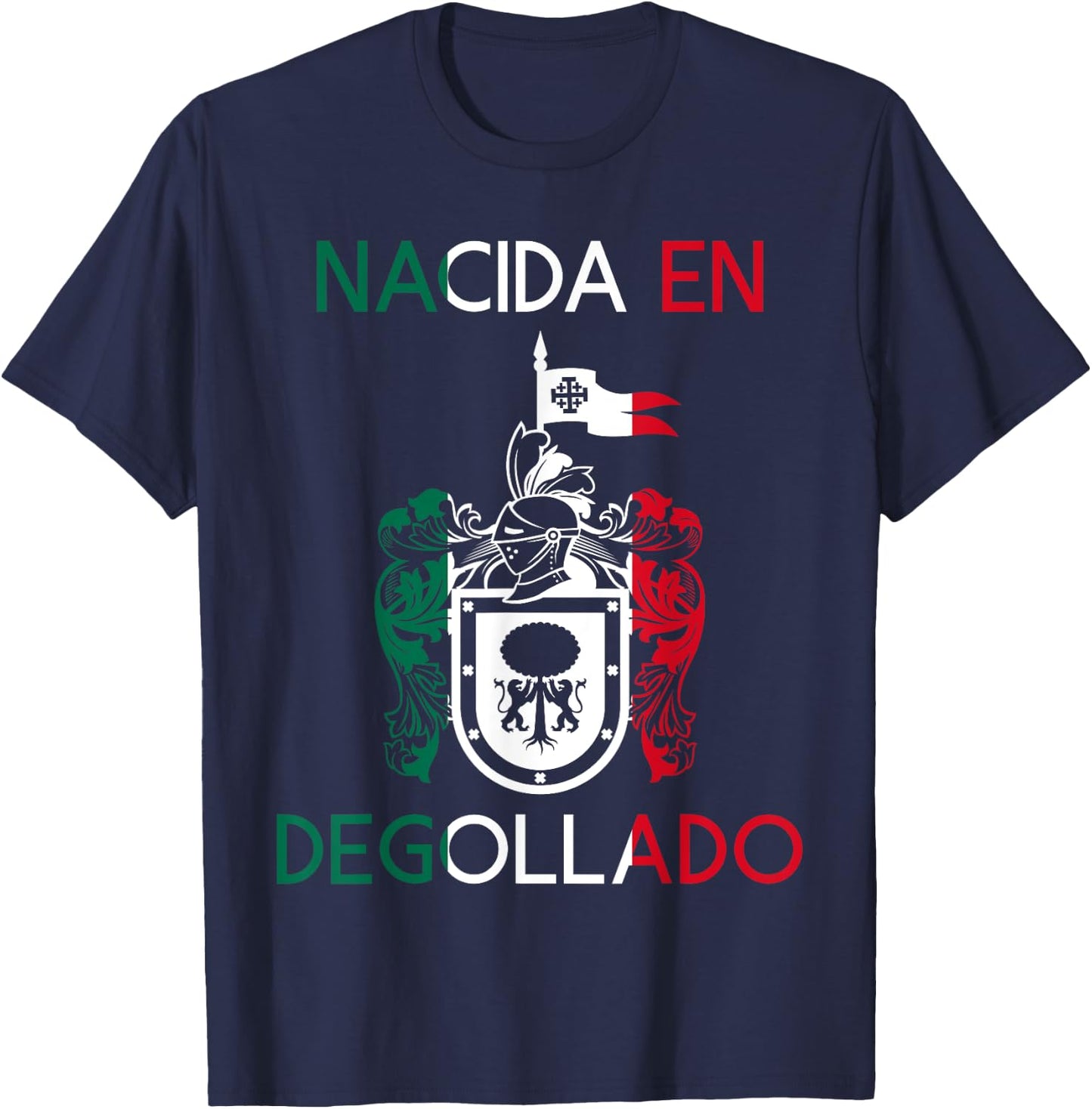 Nacida En Degollado Jalisco Estado De Mexico Escudo Eagle T-Shirt - T-Shirt | Navy