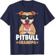 Pitbull Grandpa Pittie Dog T-Shirt - T-Shirt | Navy