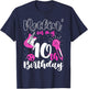 Girl Rockstar Birthday Rock Star Themed Guitar 10th Birthday T-Shirt - T-Shirt | Navy