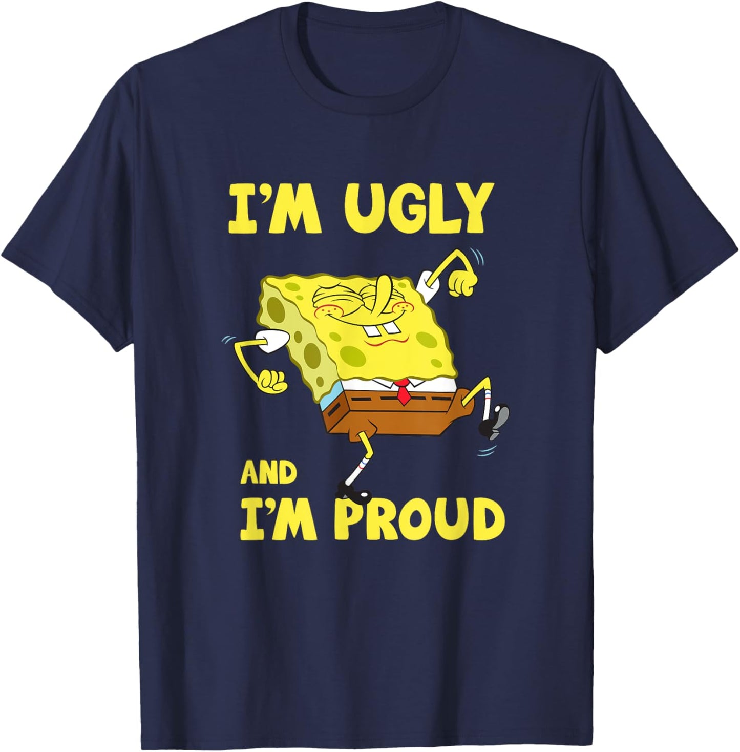 Mademark x SpongeBob SquarePants - I'm Ugly and I'm Proud Spongebob T-Shirt - T-Shirt | Navy