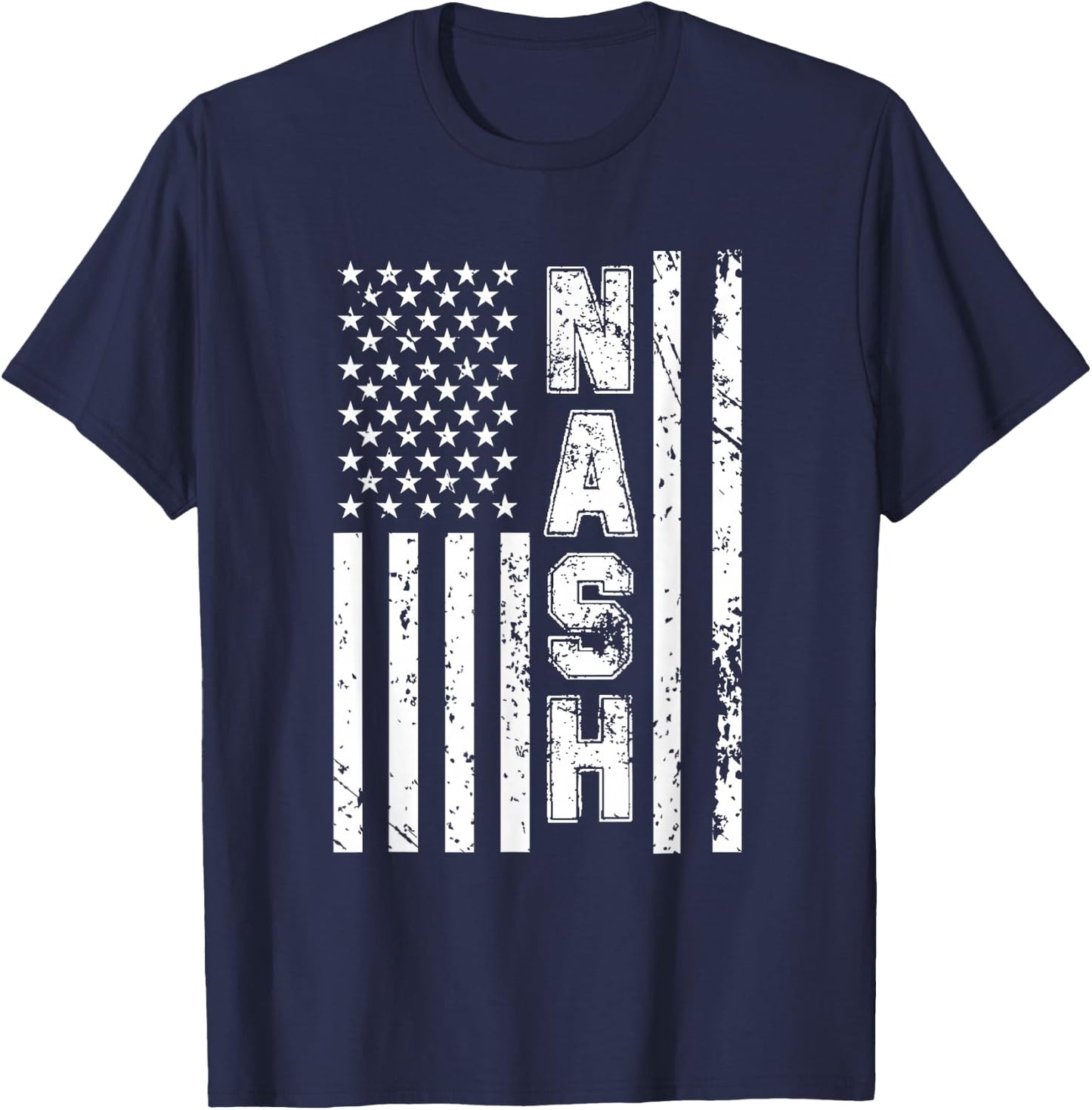 Nash United States Patriotic American Flag T-Shirt - T-Shirt | Navy