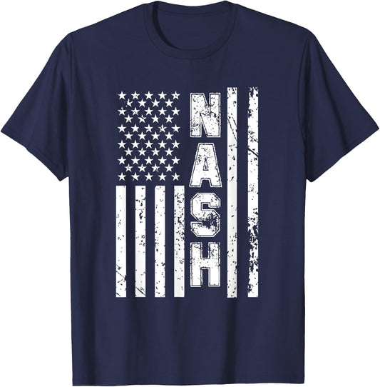 Nash United States Patriotic American Flag T-Shirt - T-Shirt | Navy