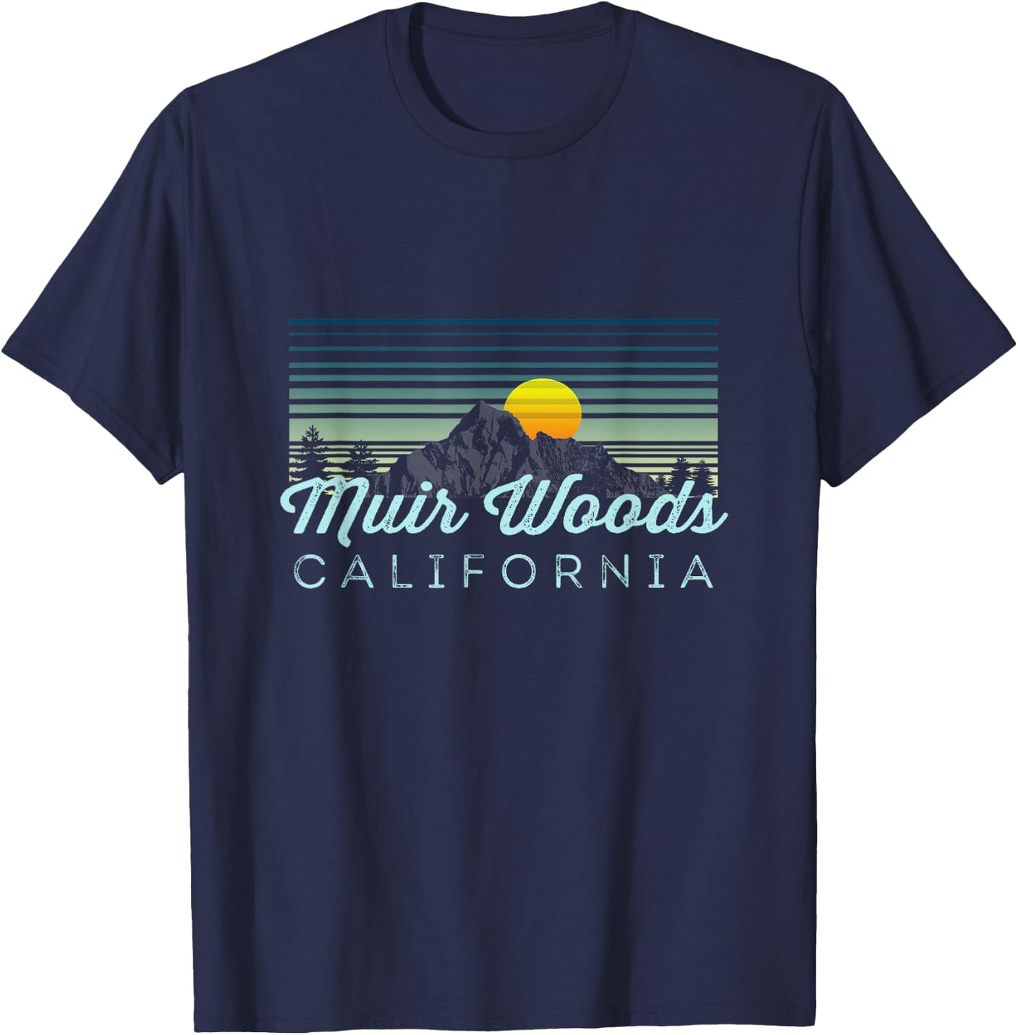 Muir Woods Retro Clothes & Gear - Muir Woods Souvenir T-Shirt - T-Shirt | Navy