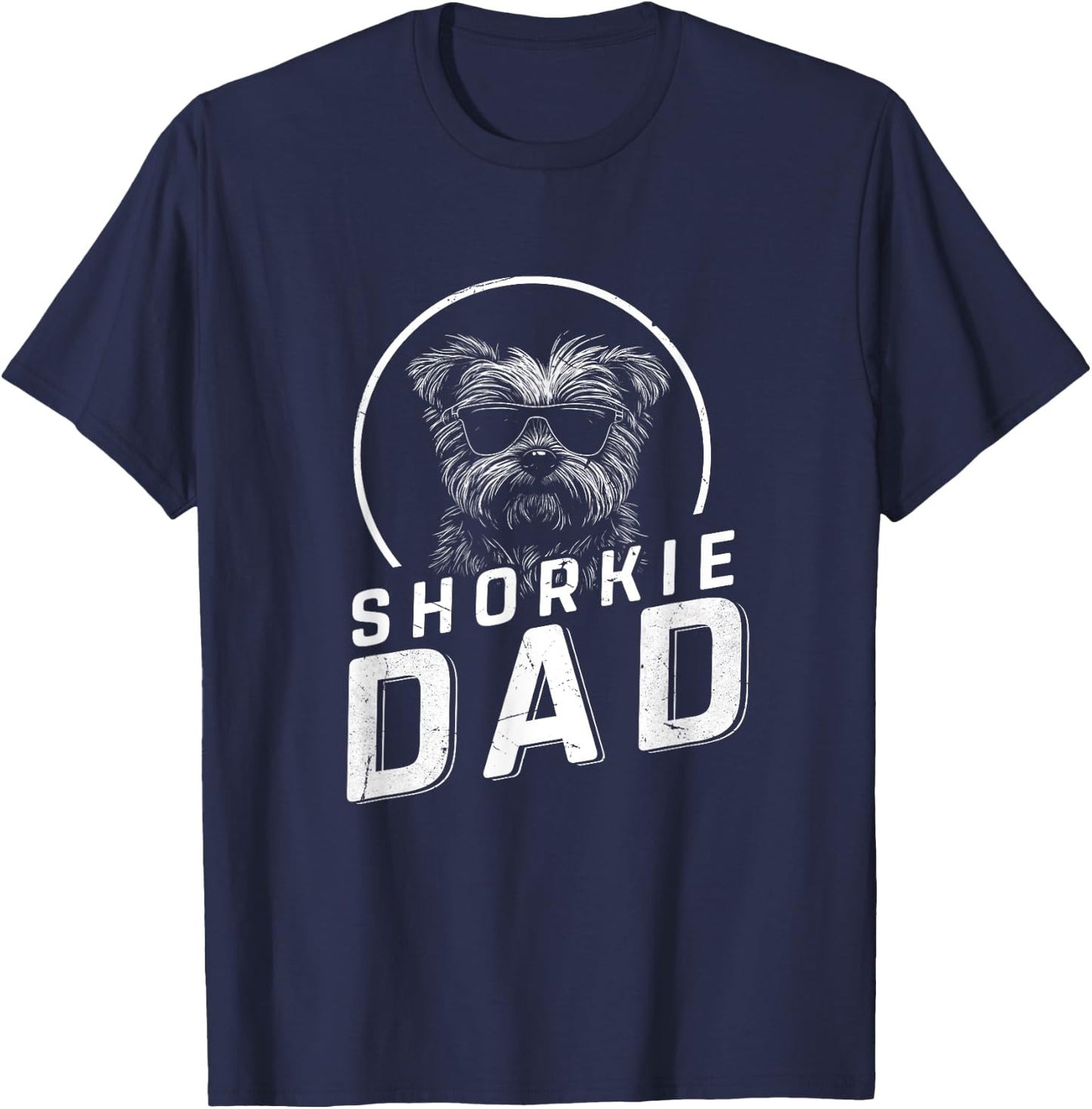 Shorkie Dad Dog Owner Gifts Men Funny Dog Dad Father's Day T-Shirt - T-Shirt | Navy