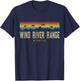 Wind River Range Mountains Wyoming Hiking Outdoors Retro T-Shirt - T-Shirt | Navy