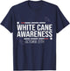 White Cane Day Awareness Day October 15th Visually Impaired T-Shirt - T-Shirt | Navy