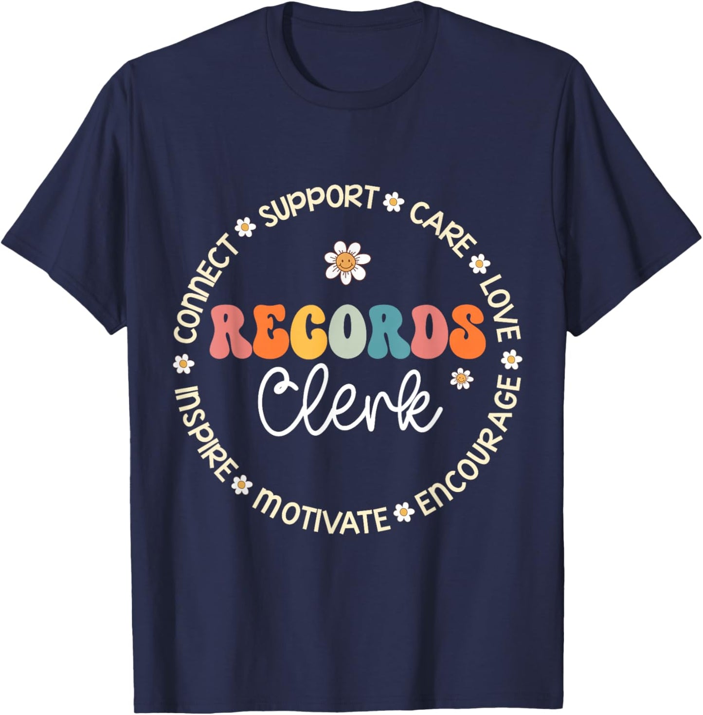 Records Clerk Appreciation Week Back to School T-Shirt - T-Shirt | Navy