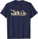 Red and Howling Antidepressants Cats T-Shirt - T-Shirt | Navy