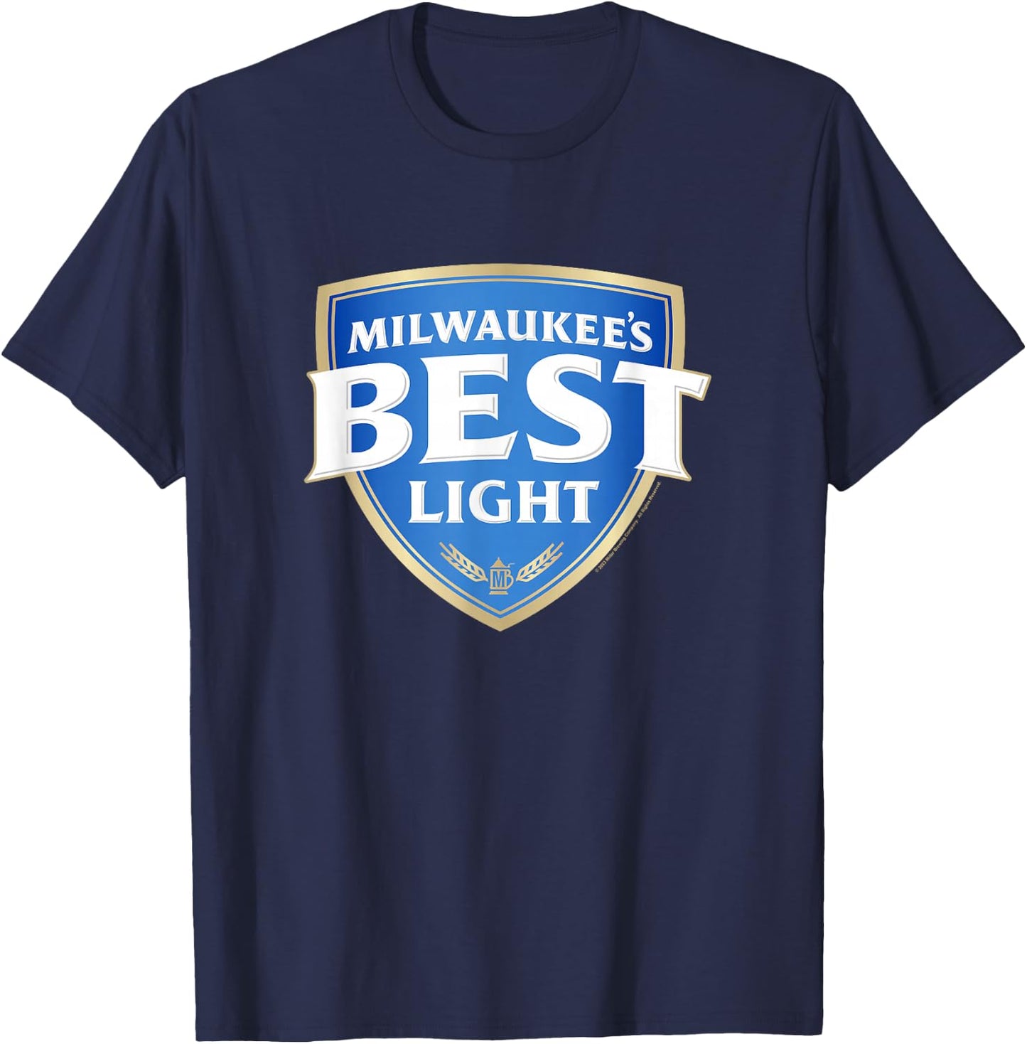Coors Brewing Company Milwaukee's Best Light Shield Logo T-Shirt - T-Shirt | Navy