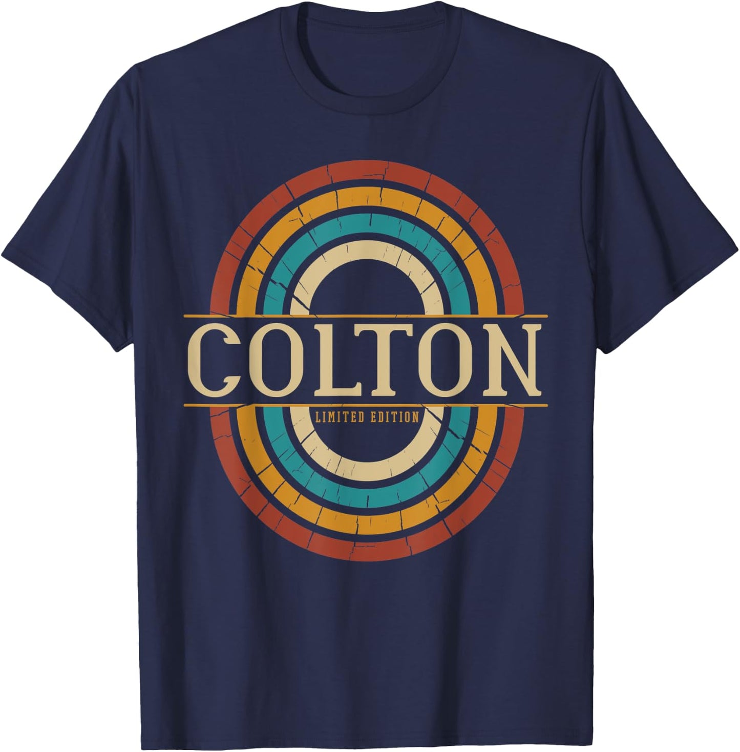 Colton Name Personalized Men Boys Vintage Appreciation T-Shirt - T-Shirt | Navy