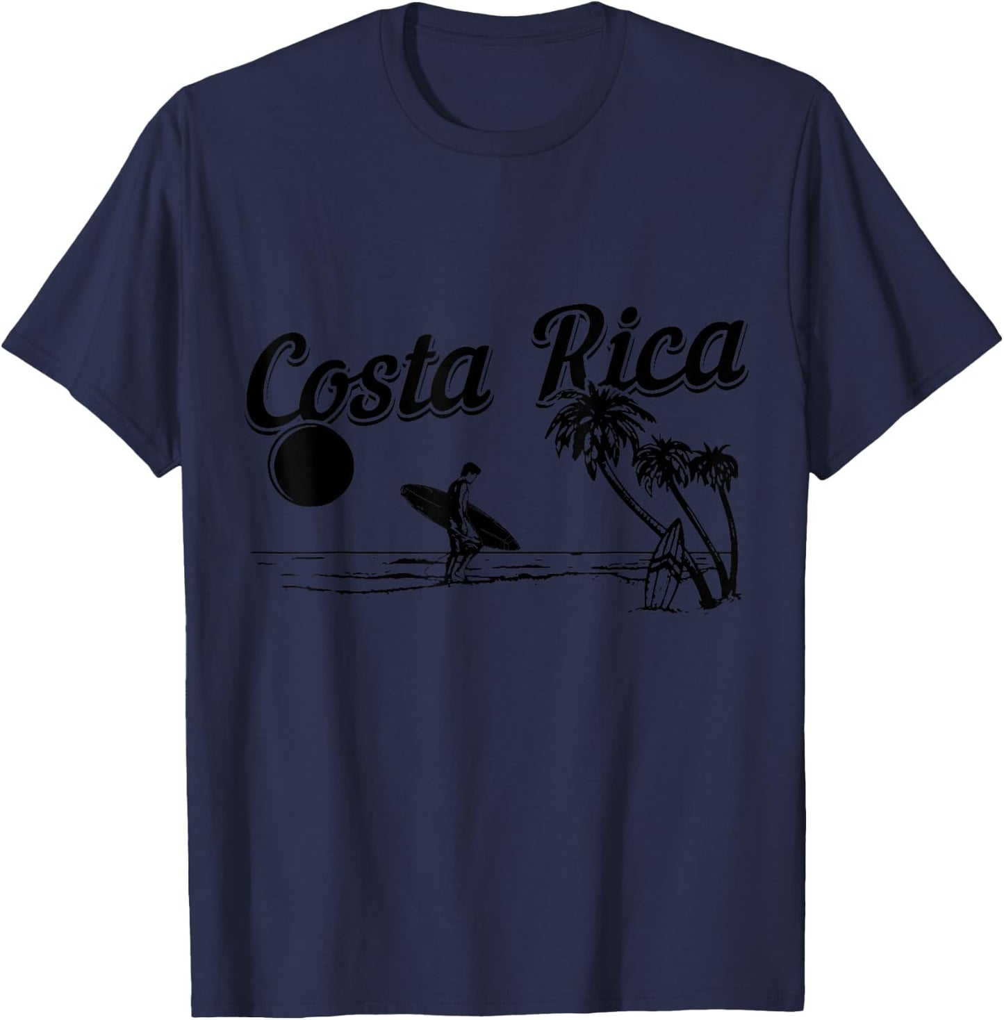 Costa Rica Surf Vintage Beach Souvenir Surfer T-Shirt - T-Shirt | Navy