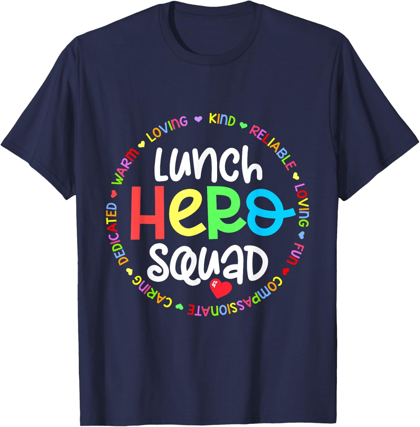 School Lunch Hero Squad Funny Lady Cafeteria Squad Workers T-Shirt - T-Shirt | Navy