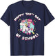 Happy 100th Day of School Girl Riding Unicorn T-Shirt - T-Shirt | Navy