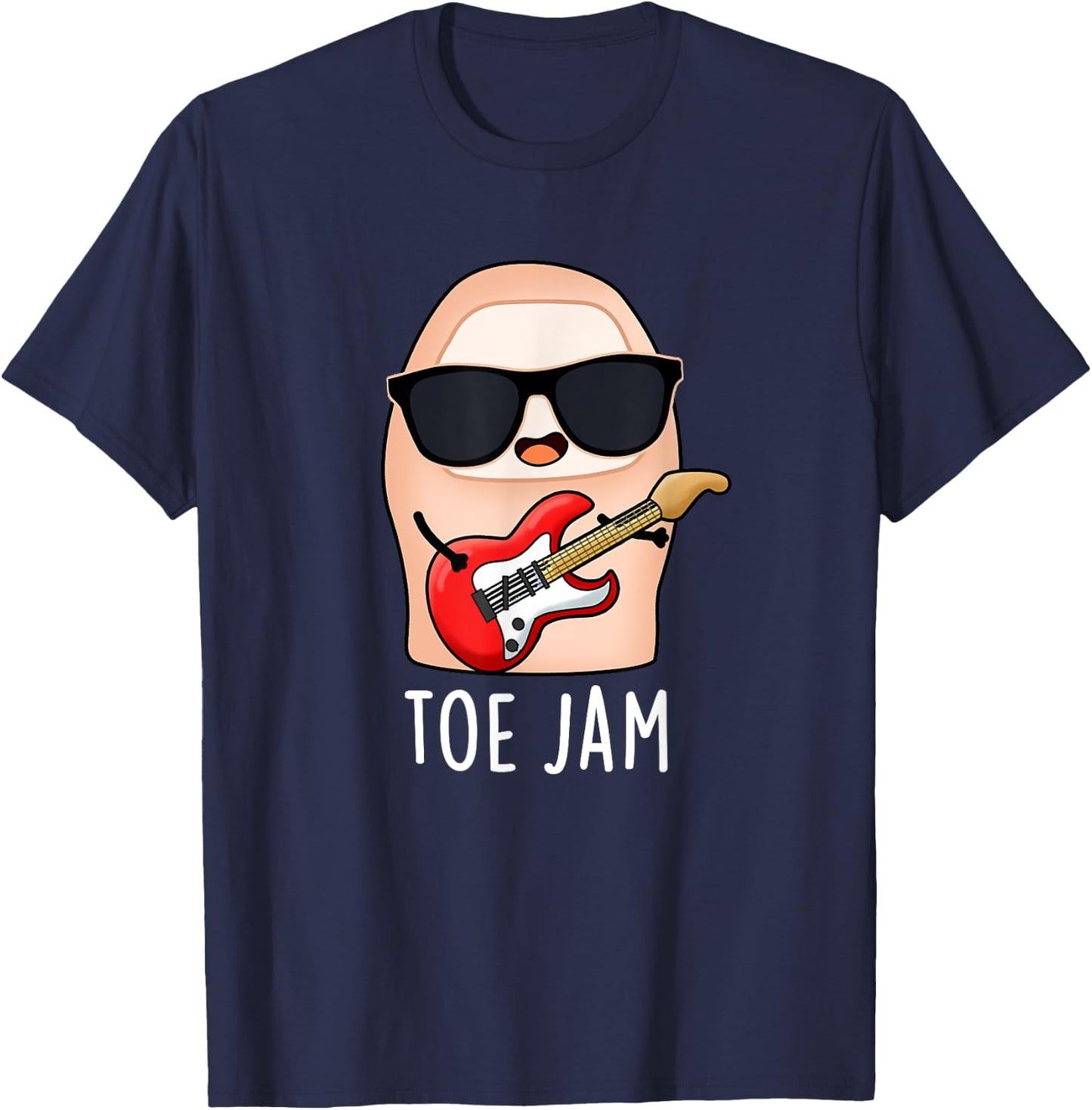 Toe Jam Funny Music Pun T-Shirt - T-Shirt | Navy