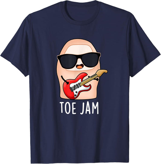 Toe Jam Funny Music Pun T-Shirt - T-Shirt | Navy