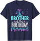 Brother Of The Birthday Mermaid Funny Matching Family Party T-Shirt - T-Shirt | Navy