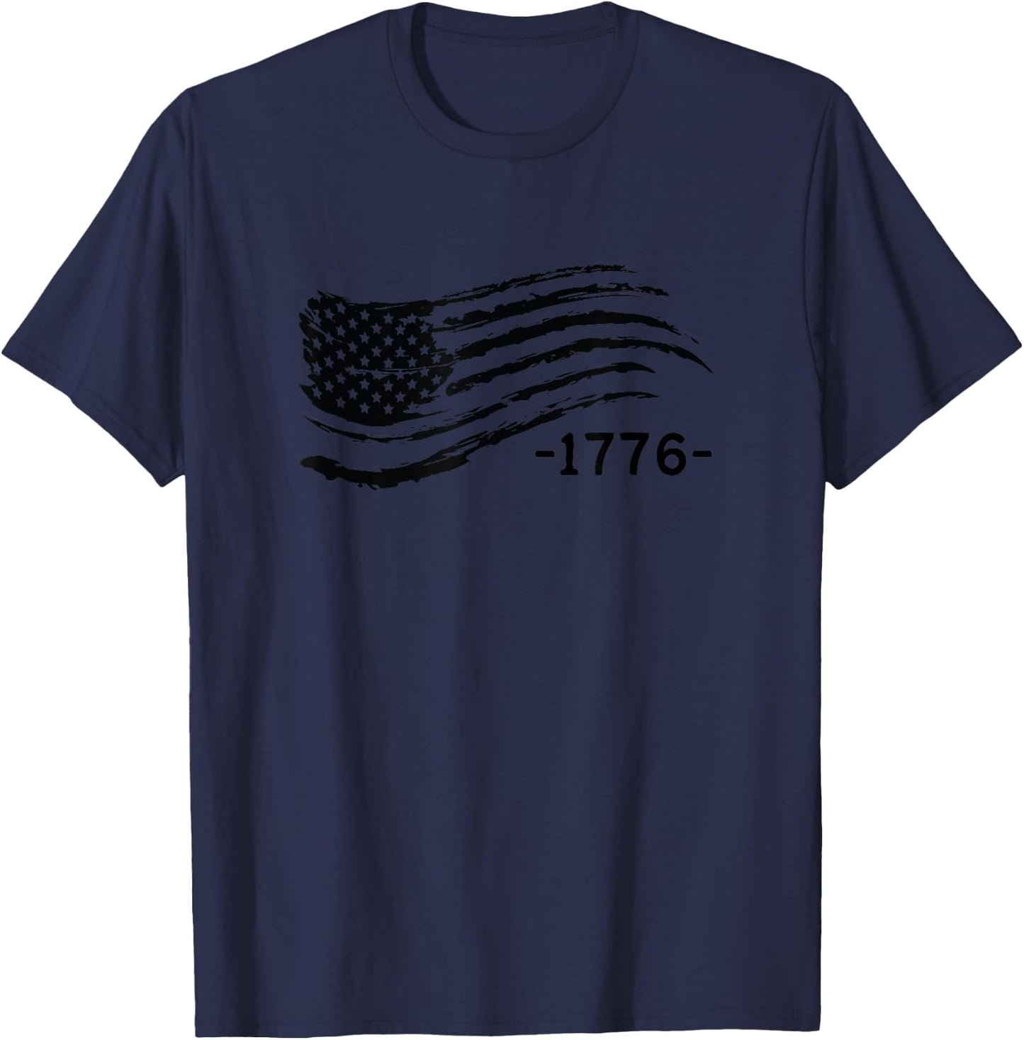 American Flag Gun Style Grunt Patriot Military Women Men T-Shirt - T-Shirt | Navy