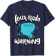 Four-nado Warning 4th Birthday Tornado Themed Birthday T-Shirt - T-Shirt | Navy