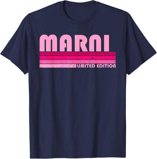 Marni Name Personalized Retro Vintage 80s 90s Birthday T-Shirt - T-Shirt | Navy