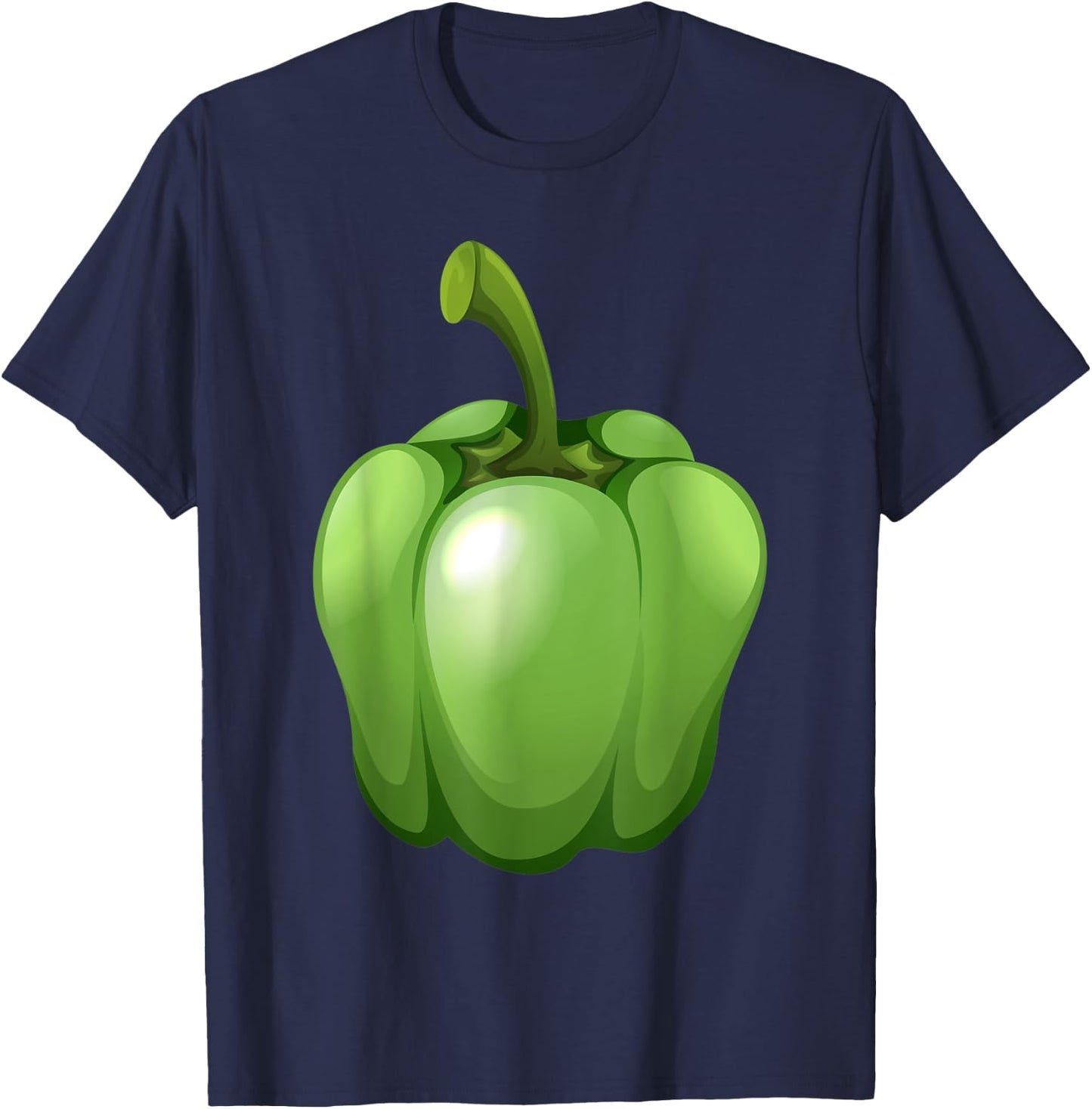 Green Bell Pepper Love Vegetable Veggie Salad Costume T-Shirt - T-Shirt | Navy