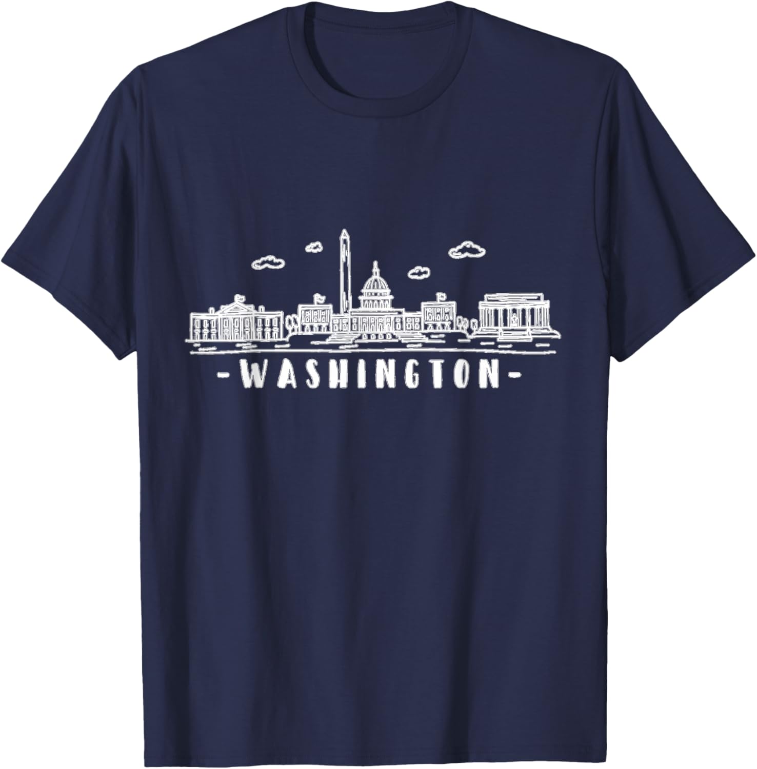 Washington DC Skyline T-Shirt - T-Shirt | Navy